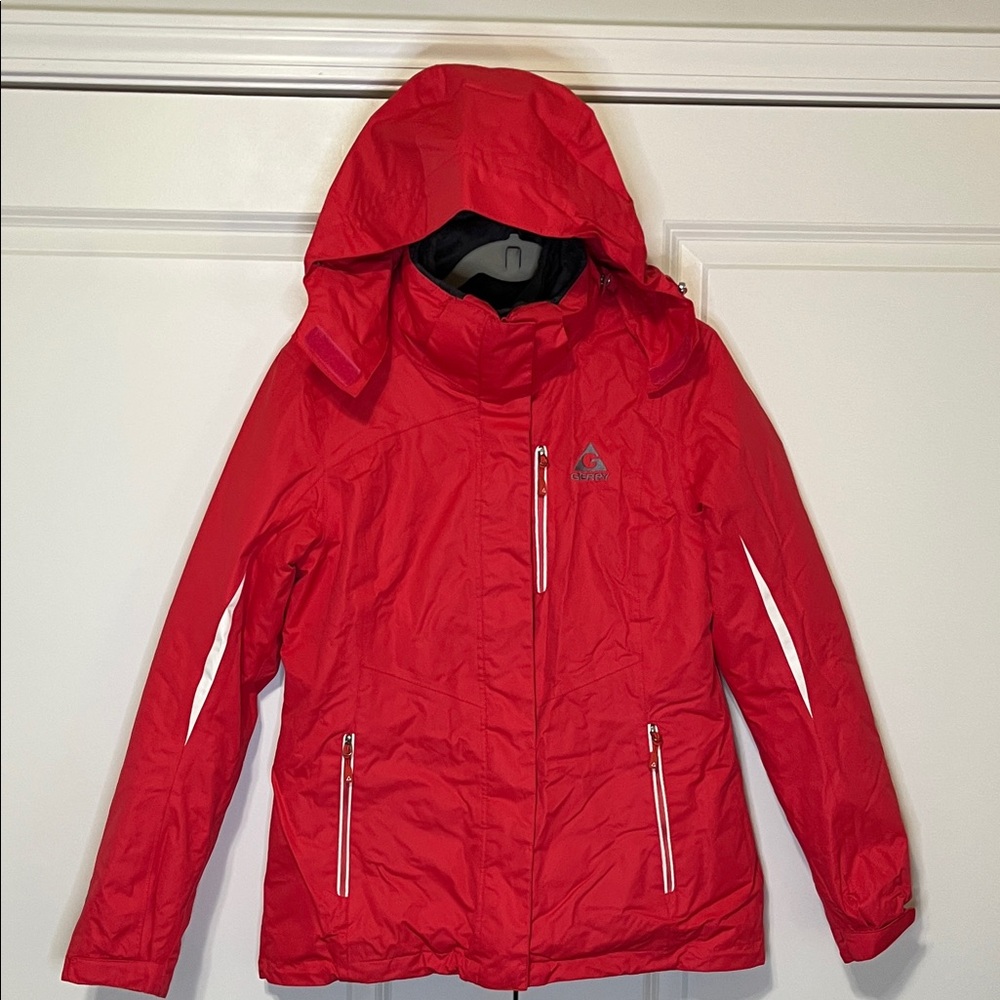 Women’s Gerry Bright Coral Double Layer Ski Jacket with Detachable Hood & Shell